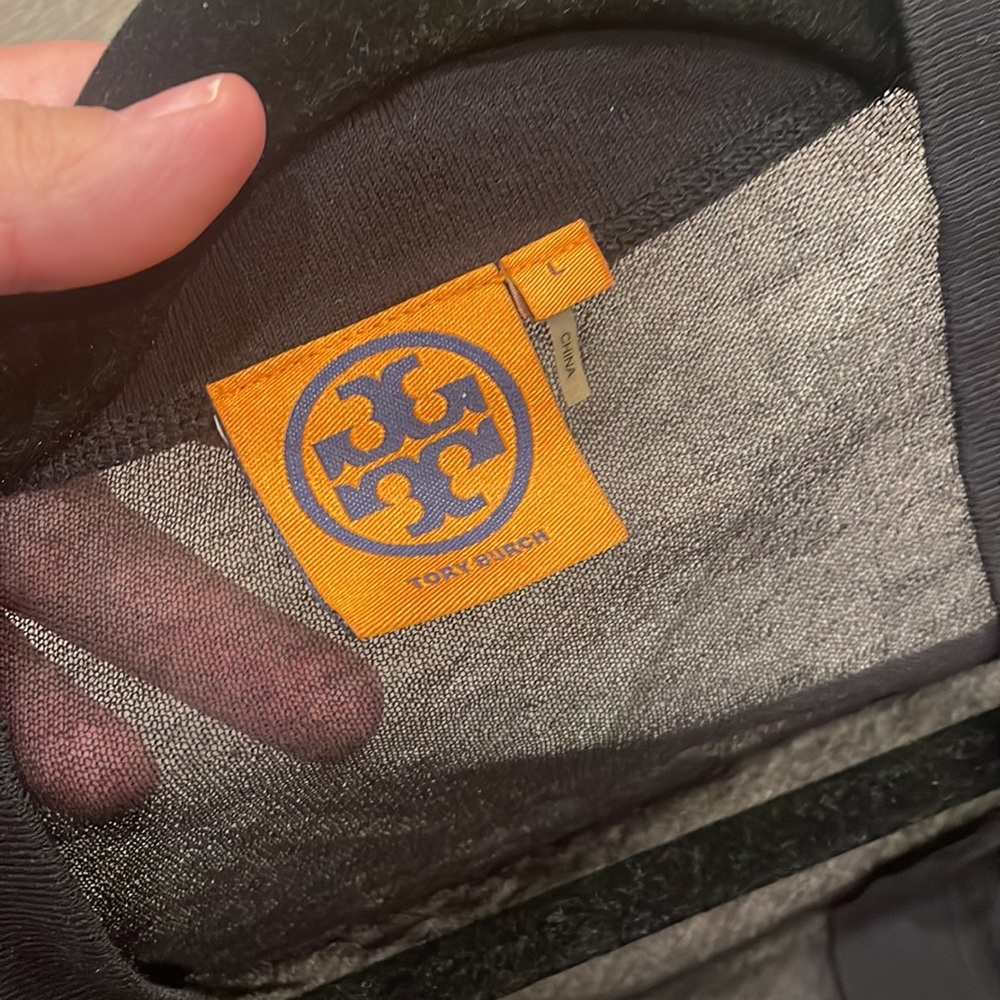 Tory Burch Soft Sheer Cardigan with Gold Logo Buttons - Picture 4 of 6